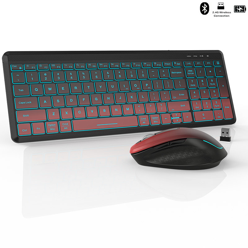 Gaming Keyboard And Mouse For Xbox - Teclado y ratón inalámbricos silenciosos retroiluminados