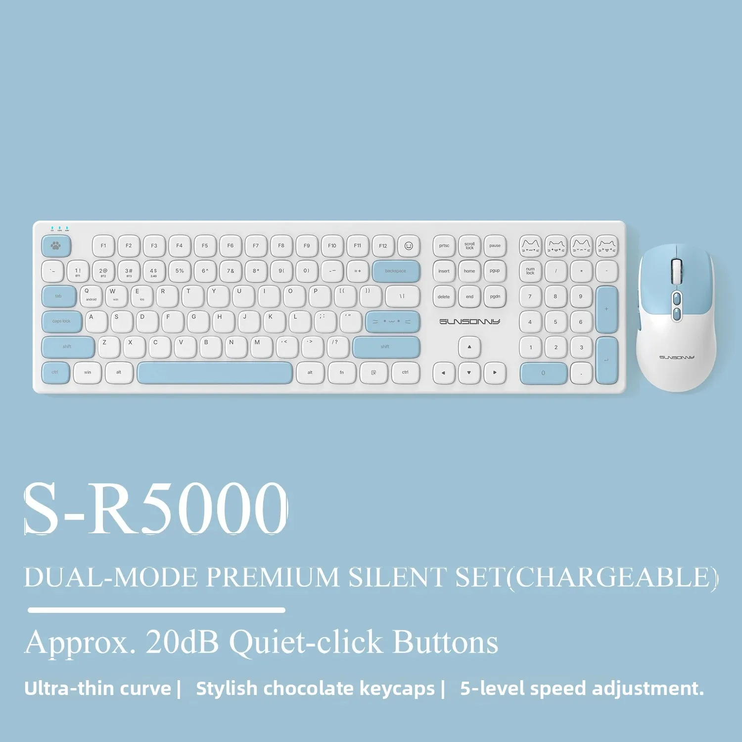 Gaming Keyboard And Mouse Combo Wireless - Lindo conjunto de teclado y ratón