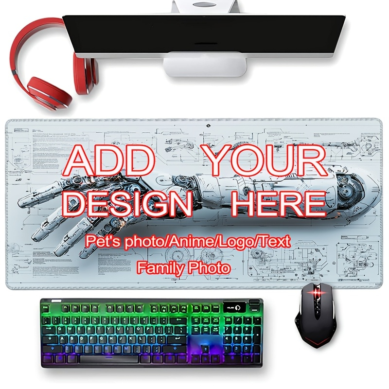 Gaming Keyboard And Mouse Pad - Alfombrilla de ratón XXL para juegos,