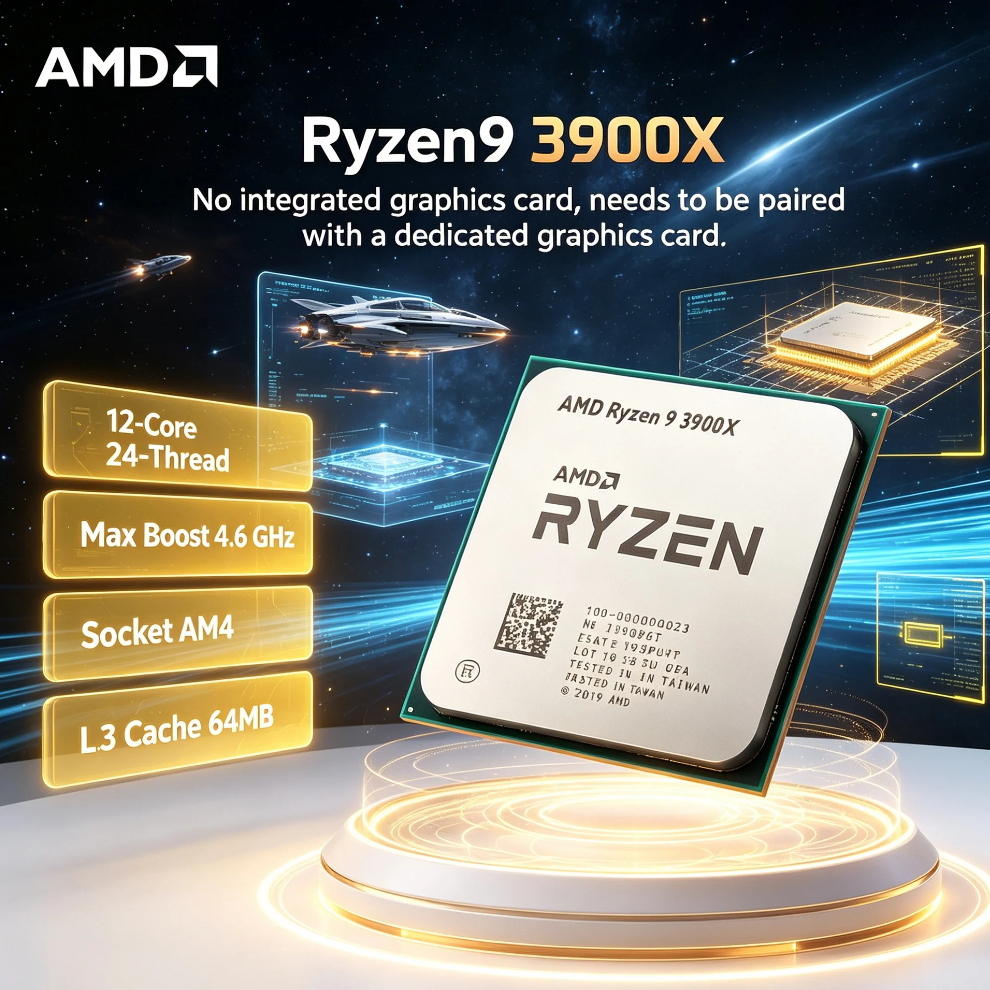 Amd Cpu Ryzen 9 - Procesador AMD Ryzen 9 3900X, 3,8