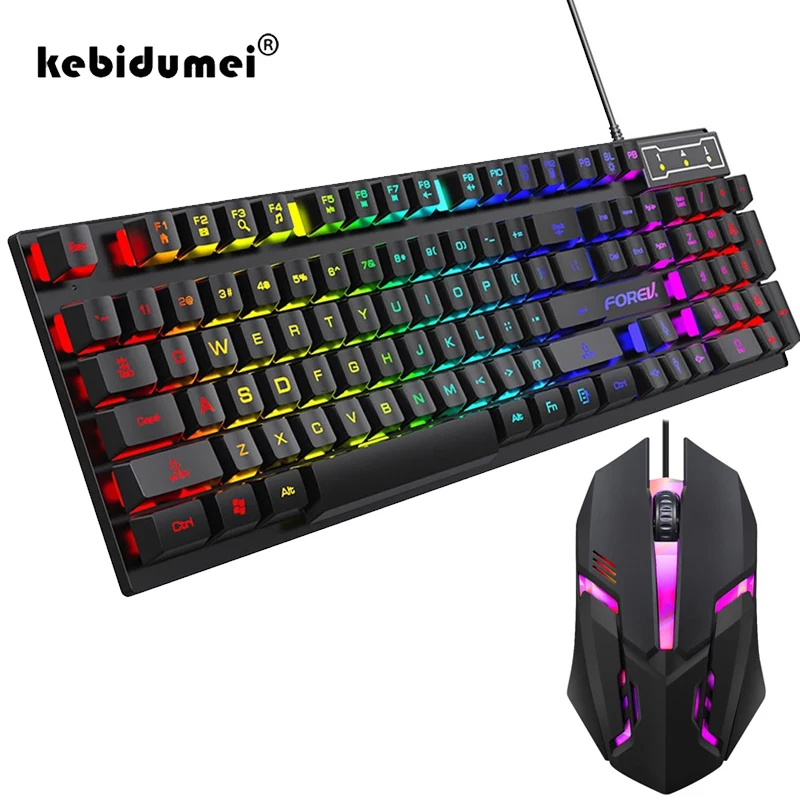 Gaming Keyboard And Mouse For Xbox - Teclado mecánico retroiluminado de 104 teclas,