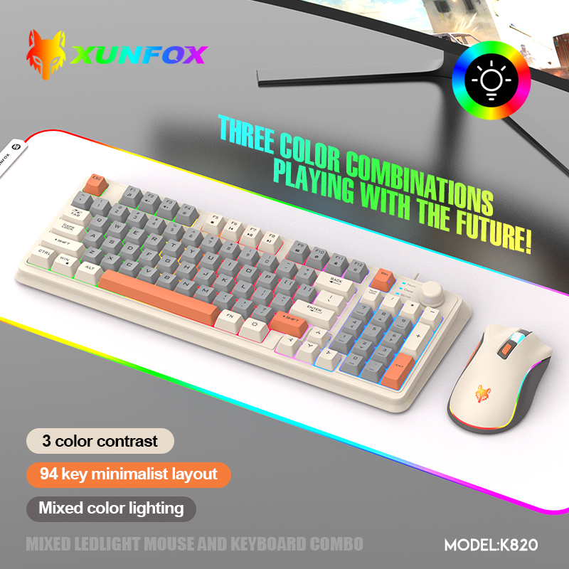 Gaming Keyboard And Mouse For Xbox - K820 USB juego con cable teclado