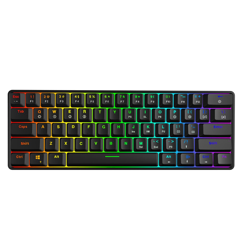 Gaming Keyboard Mini Mechanical - SKYLOONG GK61 Mini teclado óptico portátil