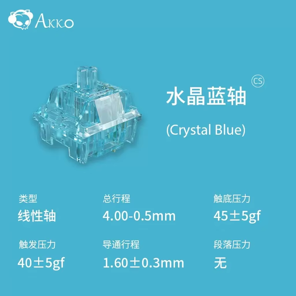 Keyboard Gaming Blue Switch - Akko Crystal V3 interruptor vino rojo