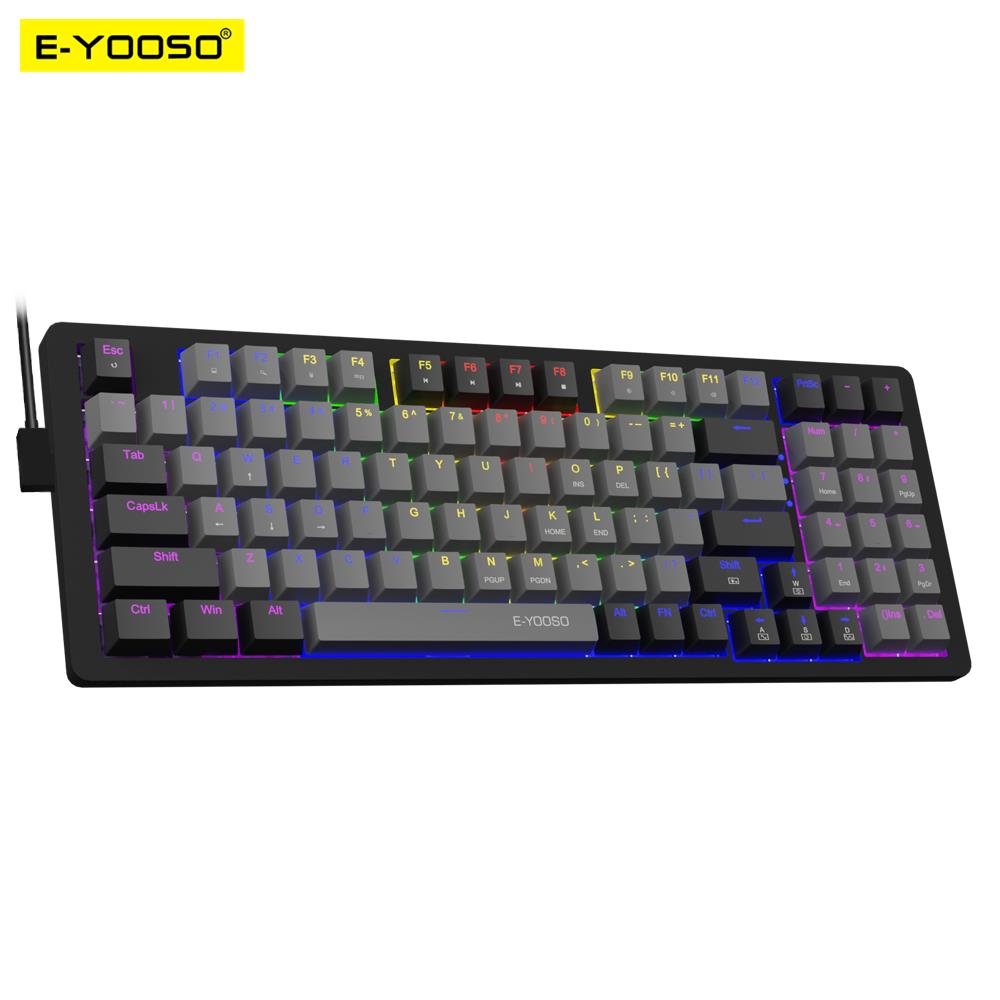 Keyboard Gaming Blue Switch - E-YOOSO Z94 Teclado mecánico USB para