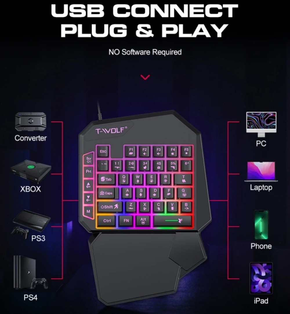 Combo de Teclado y Ratón para  - Gaming Keyboard And Mouse For Xbox reseña y precio