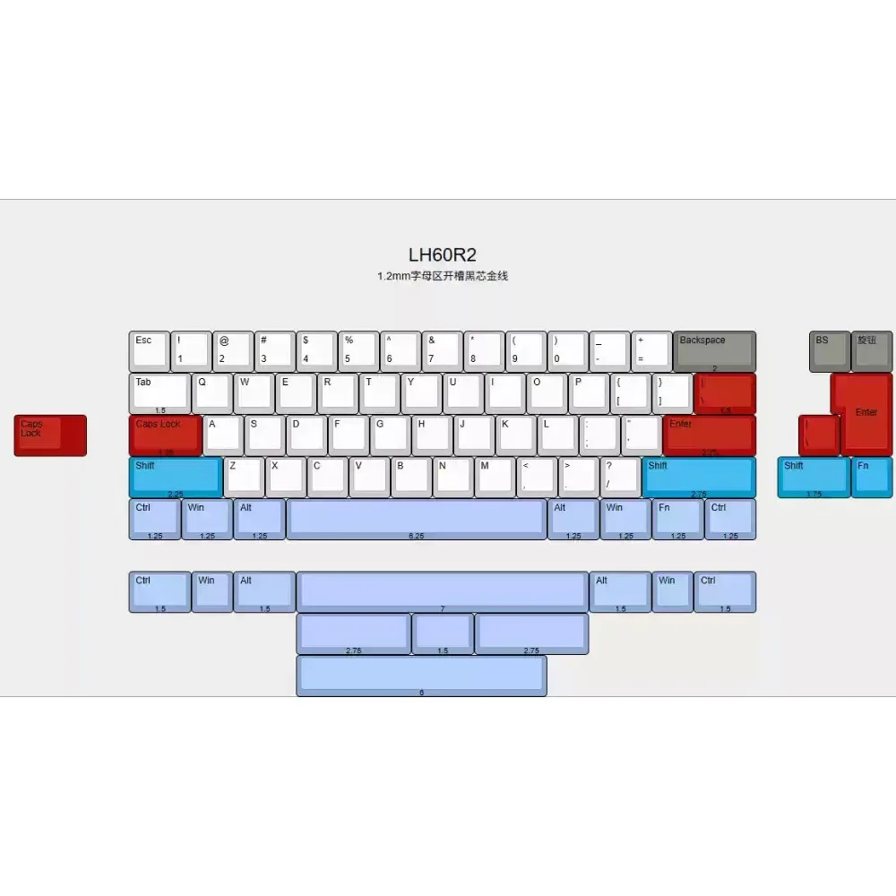 LH60R2 PCB de teclado GH60 de  - Hot Swap Pcb reseña y precio
