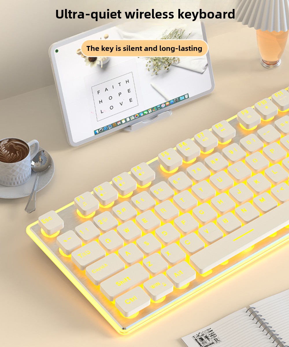 Teclado inalámbrico para jugad - Gaming Keyboard No Noise reseña y precio