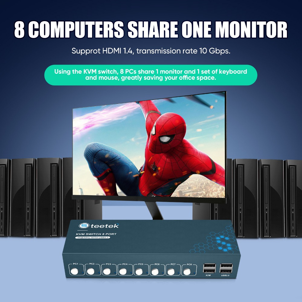 Conmutador KVM de 8 puertos US - Gaming Keyboard And Mouse For Xbox reseña y precio