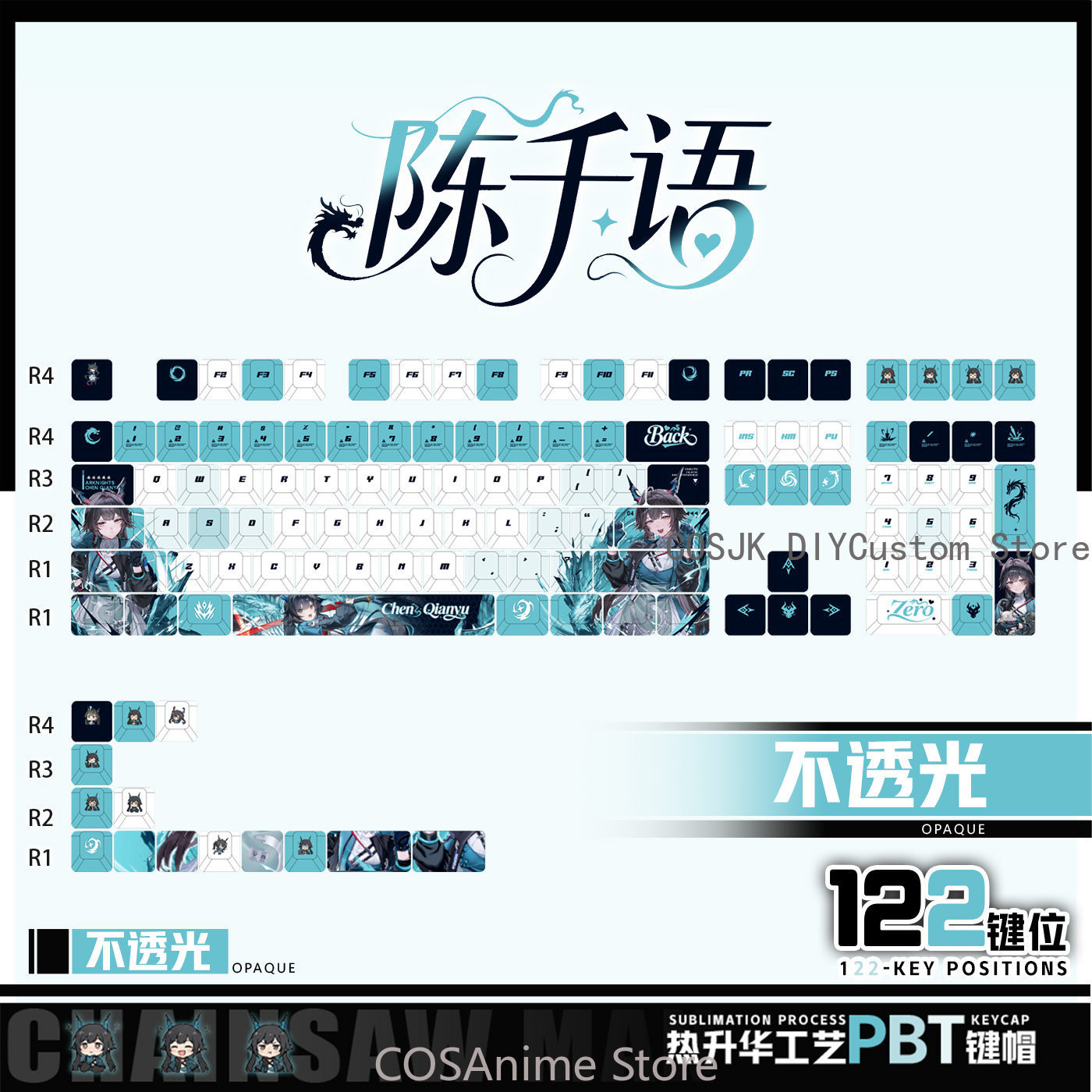 Teclas de Anime de 122 Teclas  - Gaming Keyboard Top reseña y precio