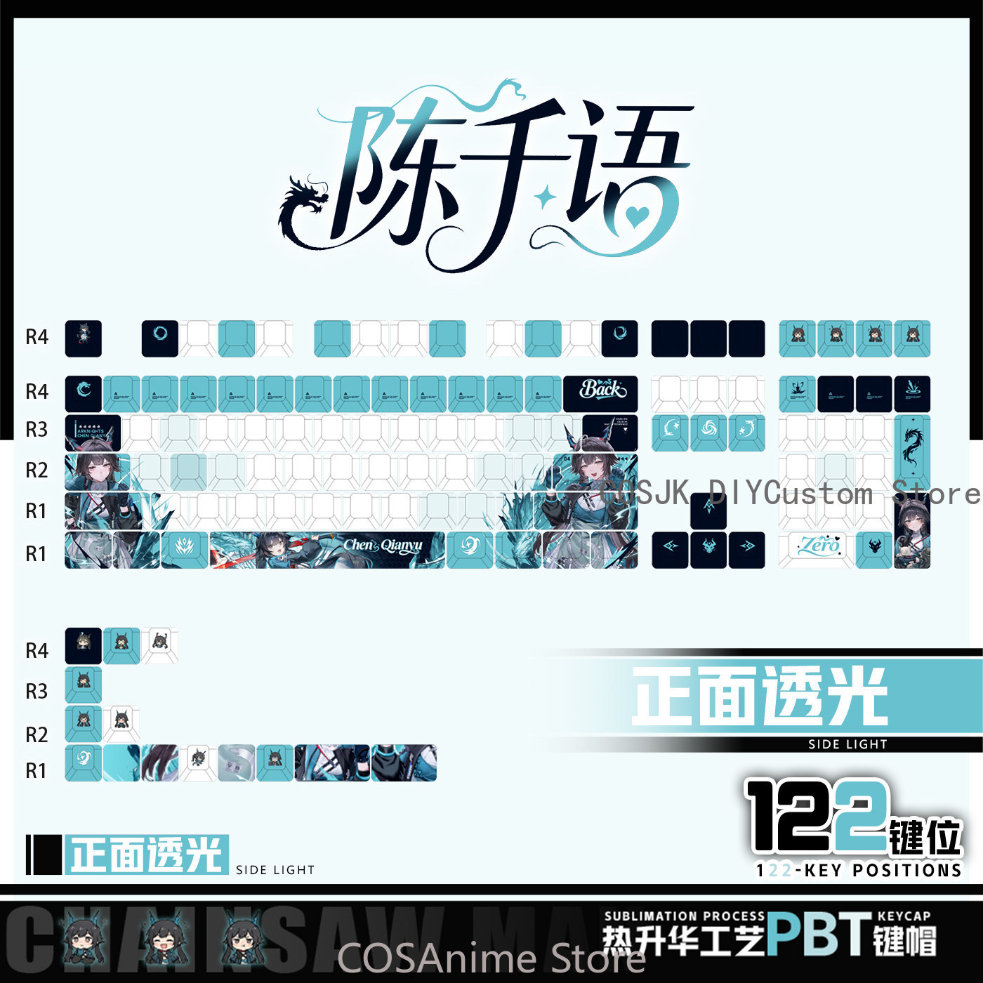 Teclas de Anime de 122 Teclas  - Gaming Keyboard Top reseña y precio