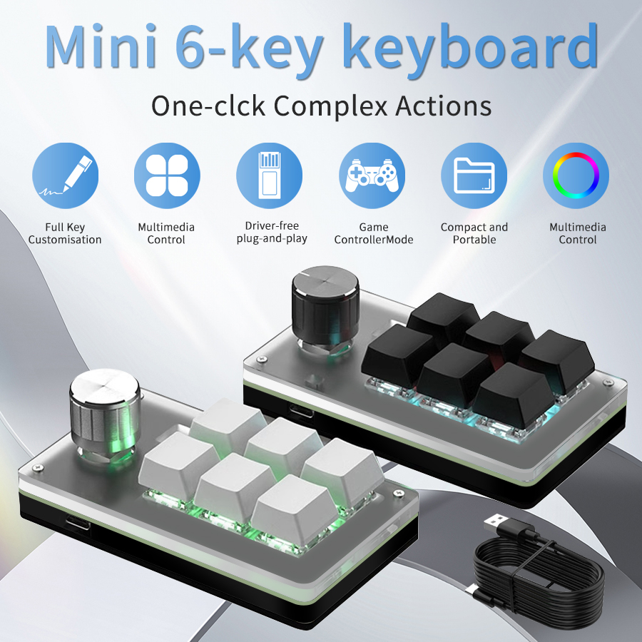 Mini teclado con cable persona - Gaming Keyboard Mini Mechanical reseña y precio
