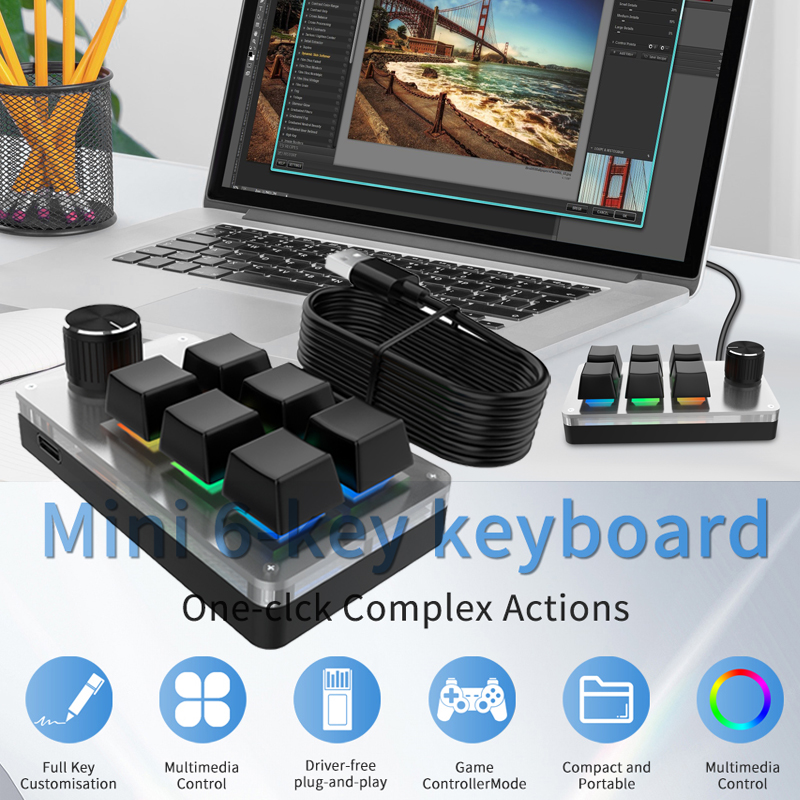 Mini teclado con cable persona - Gaming Keyboard Mini Mechanical reseña y precio