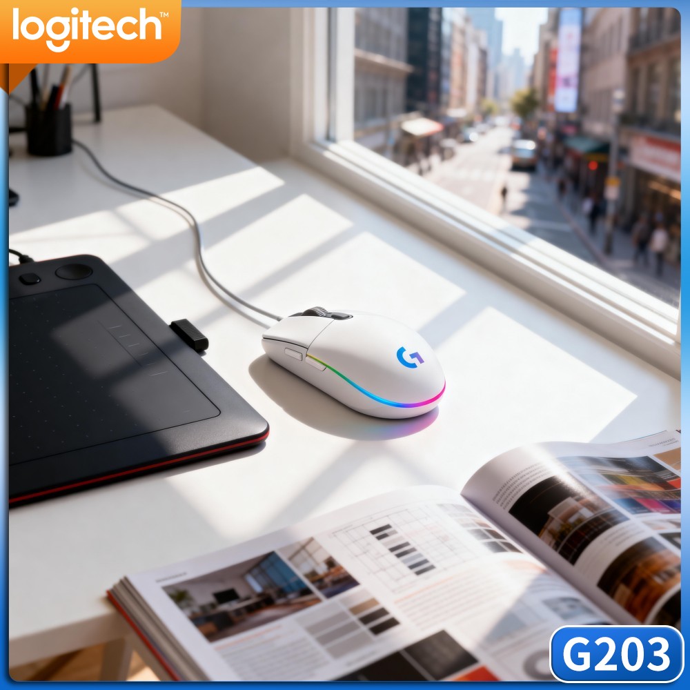 Ratón para juegos con cable Lo - Logitech Mouse G203 reseña y precio